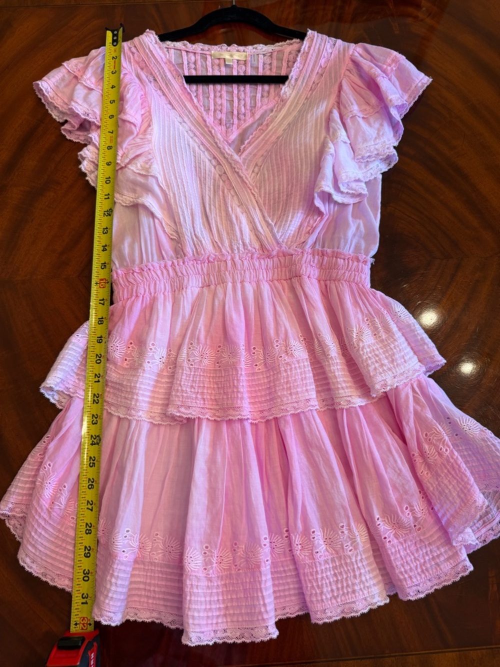 New Loveshackfancy Gwen Dress Peony Pink Size Medium - Picture 14 of 17